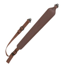 PASEK DO BROINI ALLEN DEER HEAD PADDED LETHER RIFLE SLING WITH SWIVELS