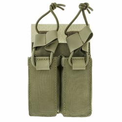 ŁADOWNICA MIL-TEC DOUBLE PISTOL MAGAZINE POUCH HOOK & LOOP BACK SIDE OLIVE